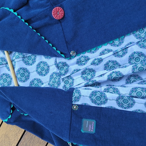 Funky unique blue corduroy jacket - Picture 2 of 5